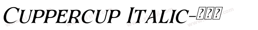 Cuppercup Italic字体转换